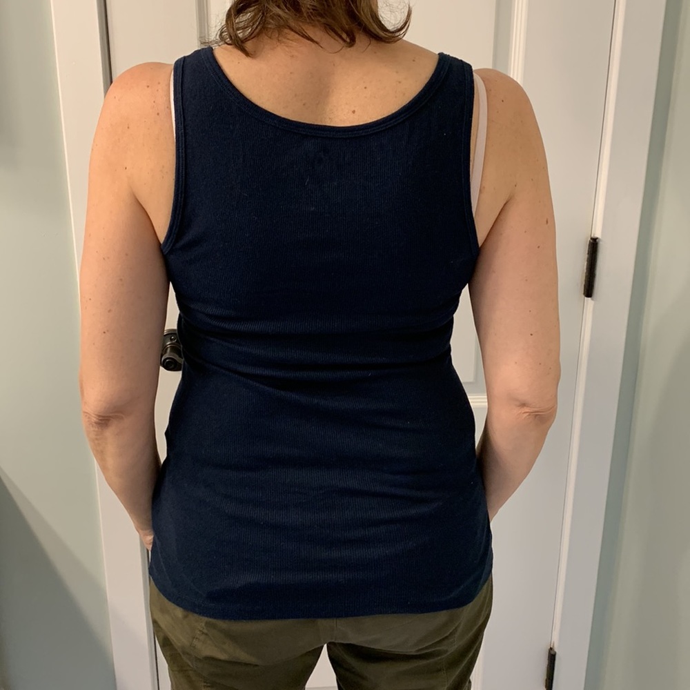 Old Navy Blue Ribbed Tank - Picture 3 of 7